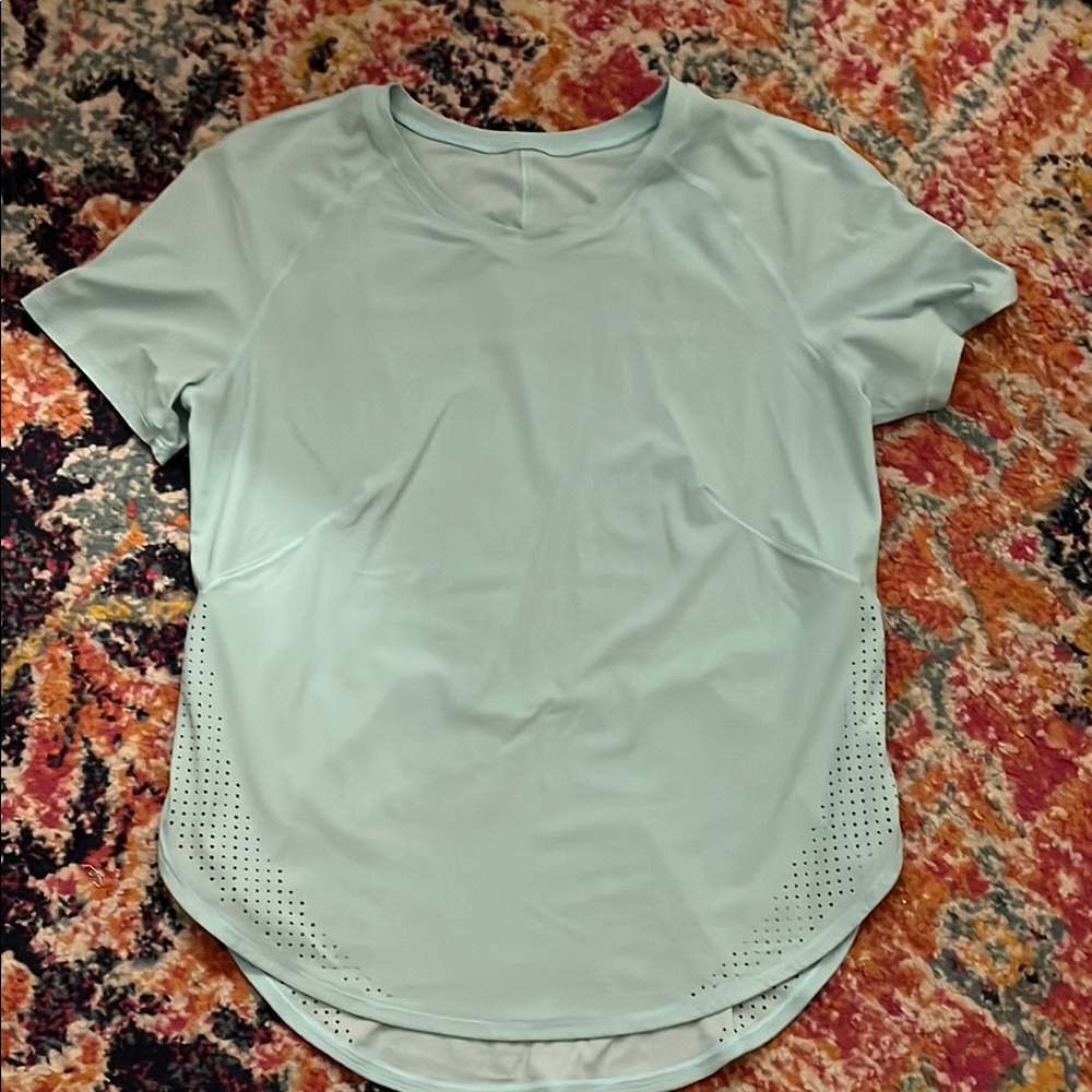 Lululemon Women's Light Blue Short Sleeve Top